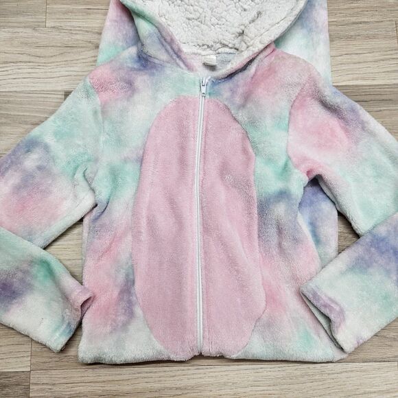 MODERN KIDS Girls Rainbow Unicorn Fleece Zip Up Body Suit Costume Pajama Size... - Picture 5 of 8